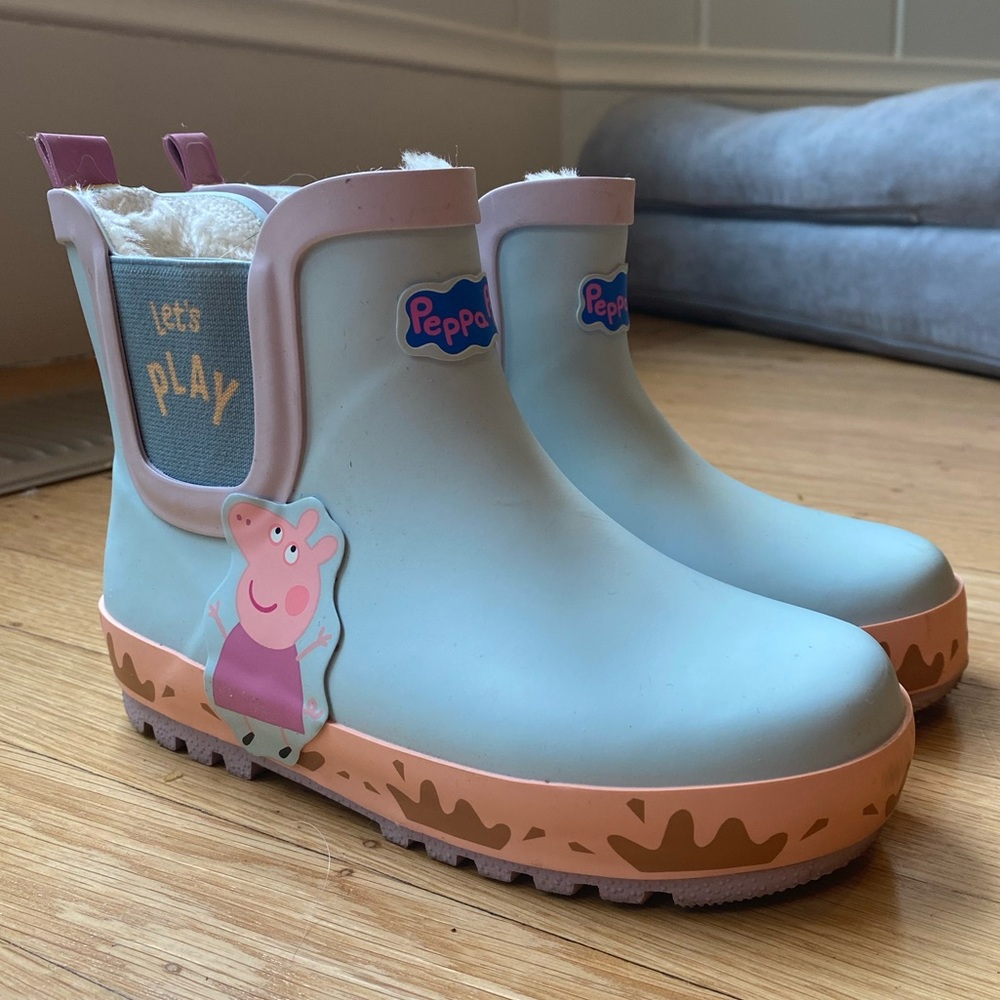 Peppa pig Sherpa lined rain boots